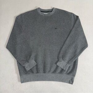 Vintage Y2K Nike Gray Tag Charcoal Sweatshirt Size L Hip Hop Streetwear Sports